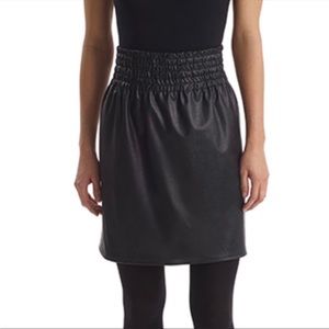🖤 Commando NWT Black Faux Leather Skirt with Smocked Waistband S